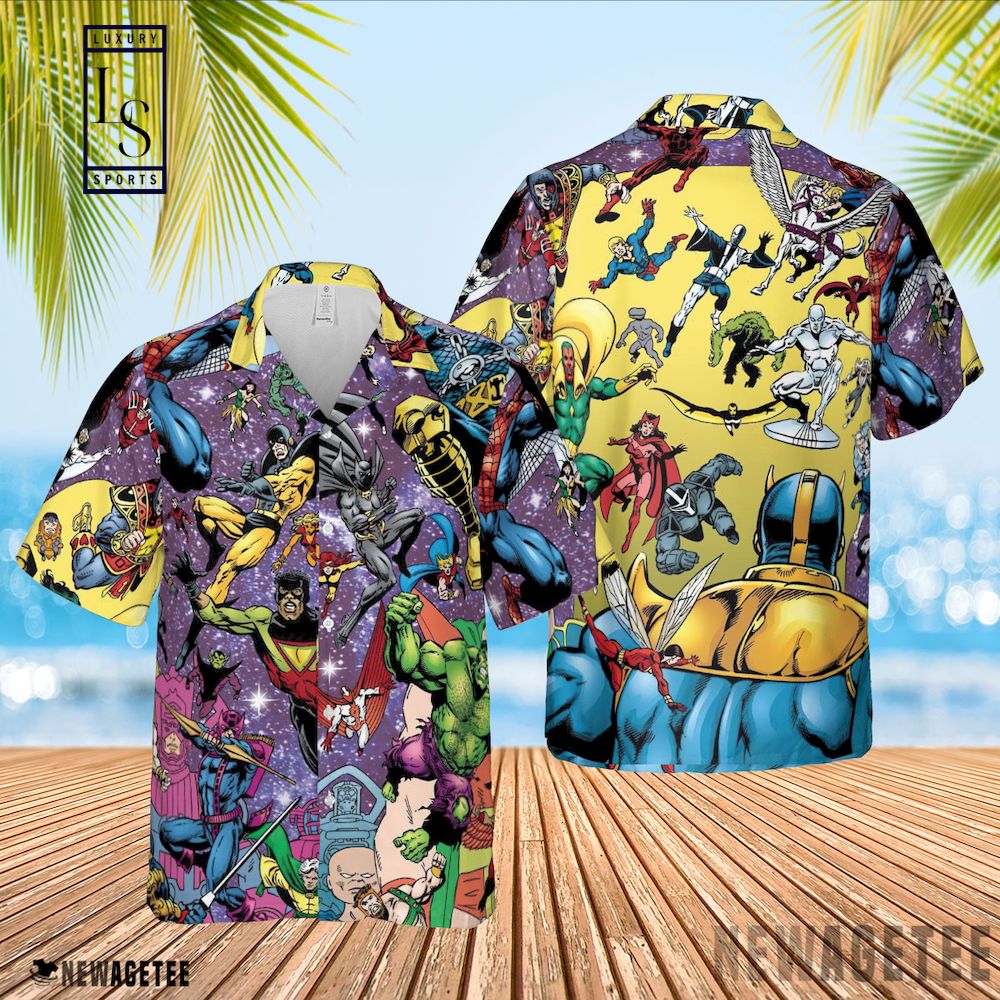 Thanos Marvel vs Avengers Hawaiian Shirt