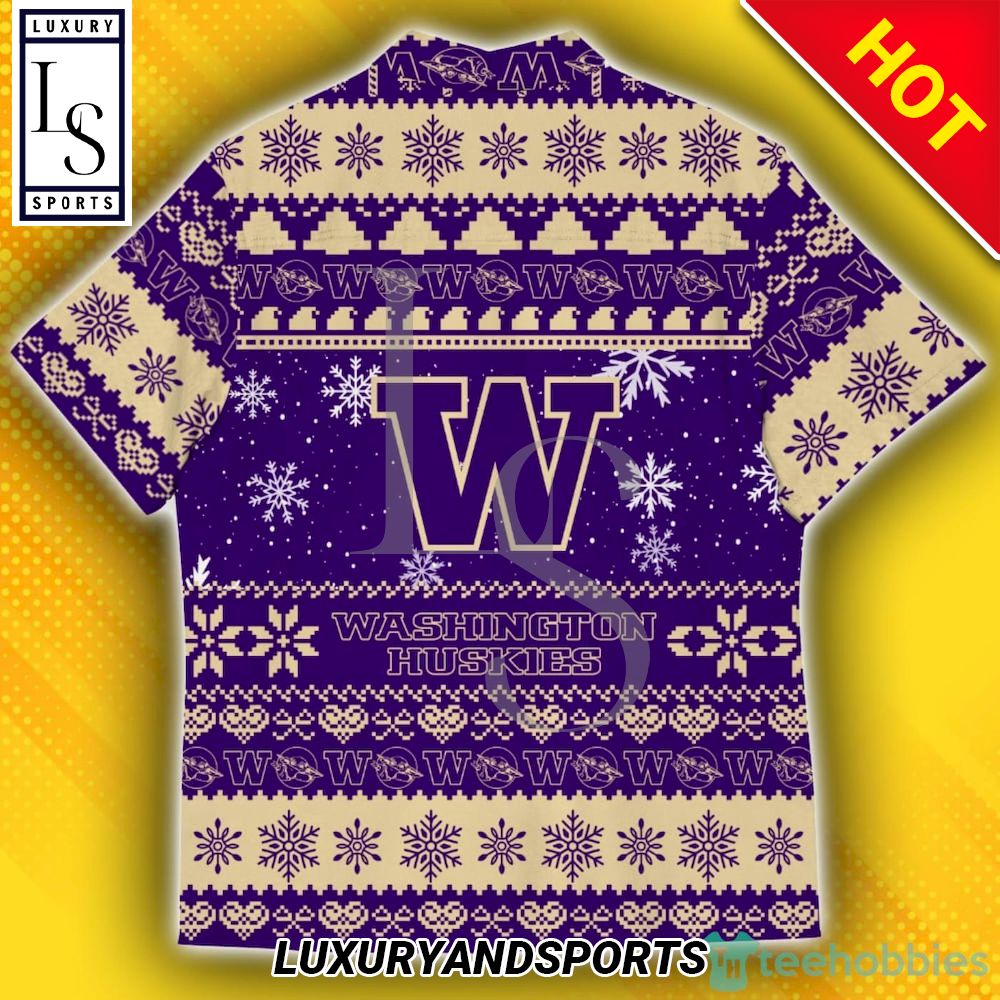Washington Huskies Baby Yoda Star Wars Christmas Hawaiian Shirt