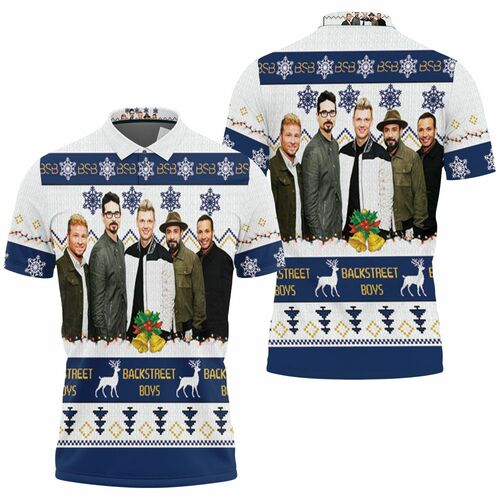 Backstreet Boys Christmas Knitting Pattern Fan 3D All Over Print Polo Shirt