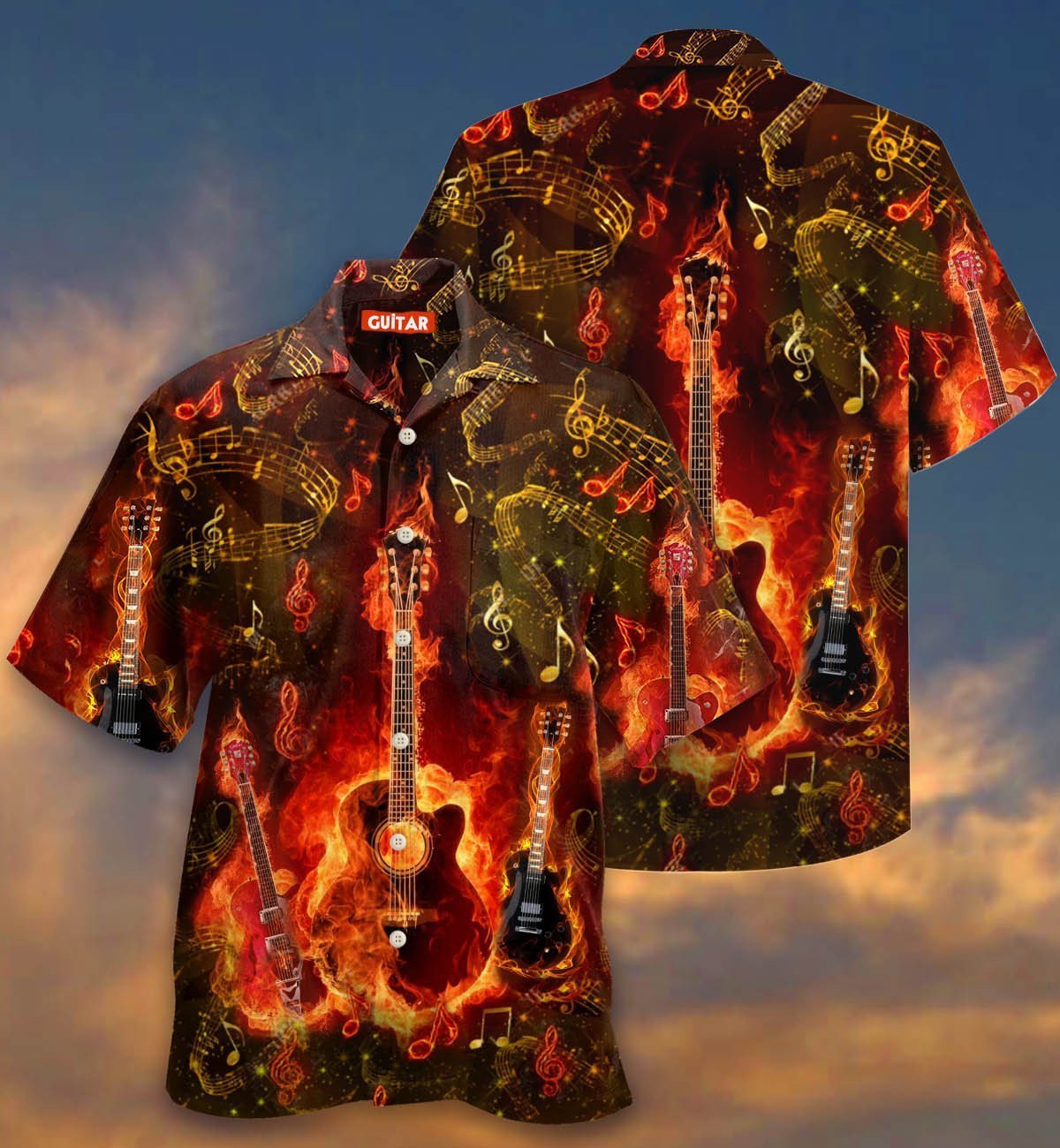 Best Guitar Hawaiian Shirts