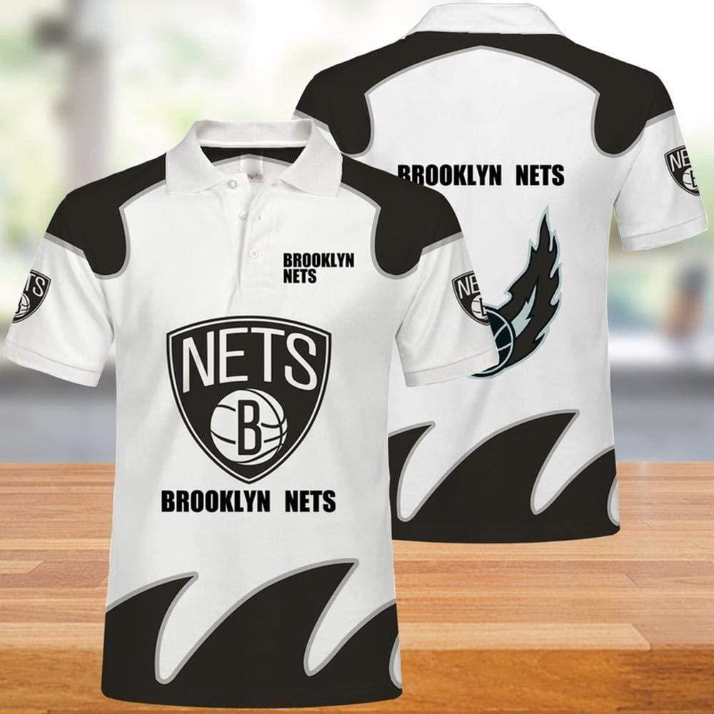 Brooklyn Nets Print Casual Summer Eachstep 3D All Over Print Polo Shirt