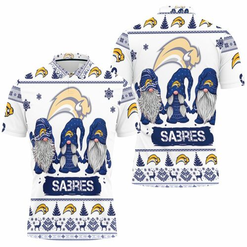 Christmas Gnomes Buffalo Sabres Ugly Christmas 3D All Over Print Polo Shirt