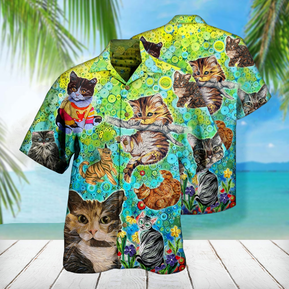 Colorful Cats Hawaiian Shirt