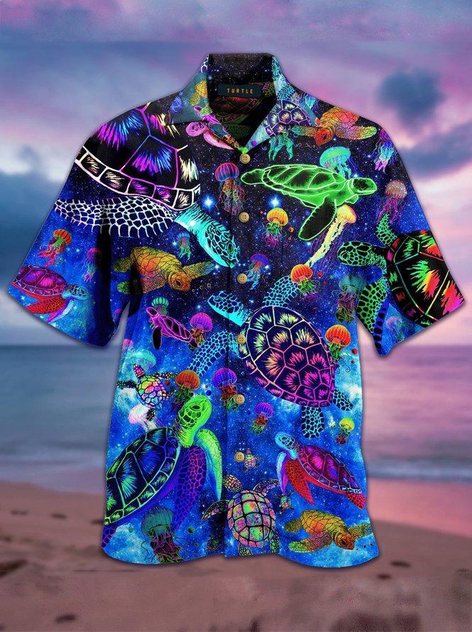 Colorful Turtles Hawaiian Shirt