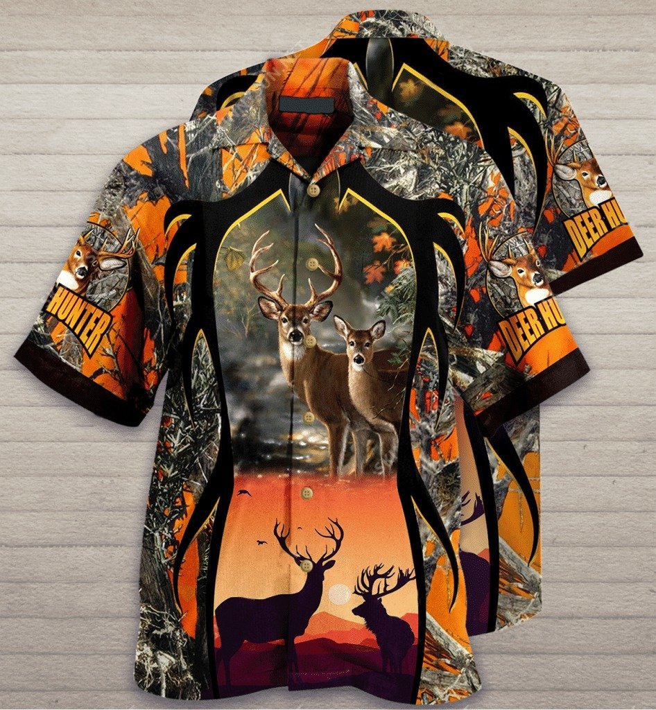 Deer Hunting Camo Unisex Hawaiian Shirt