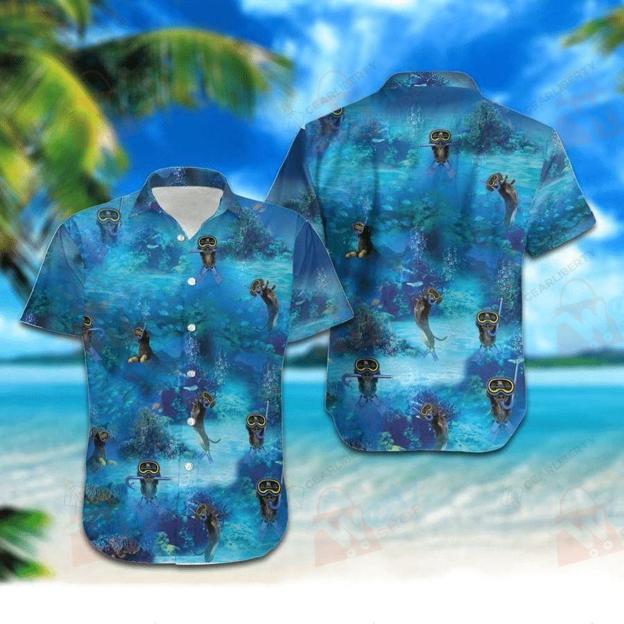 Diving Dachshund Hawaiian Shirt