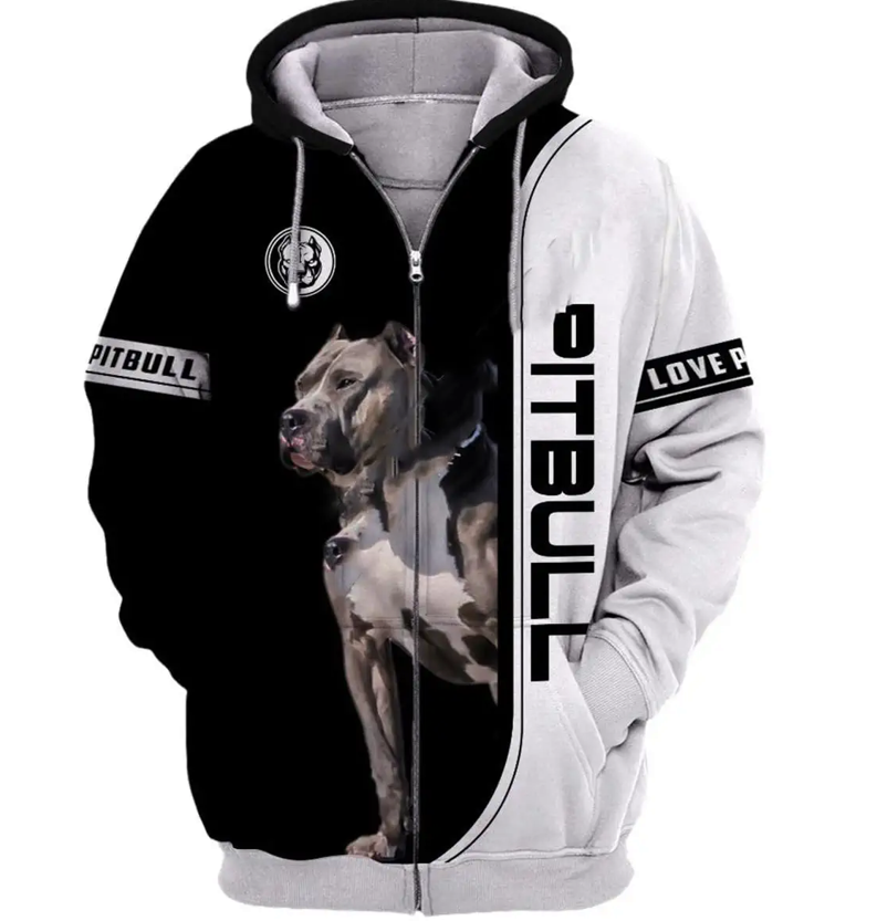 Dog 3D Printed Autumn Men Hoodies Unisex Pullovers Zip Hoodie Casual Street Tracksuit Cosplay Clothing