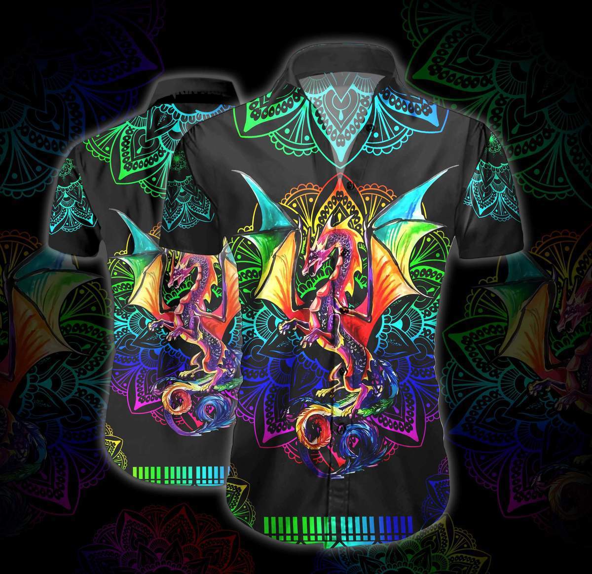 Dragon Mandala Hawaiian Shirts