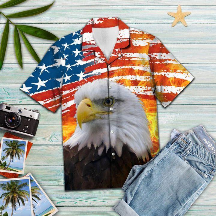 Eagle Usa Flag Hawaiian Shirt