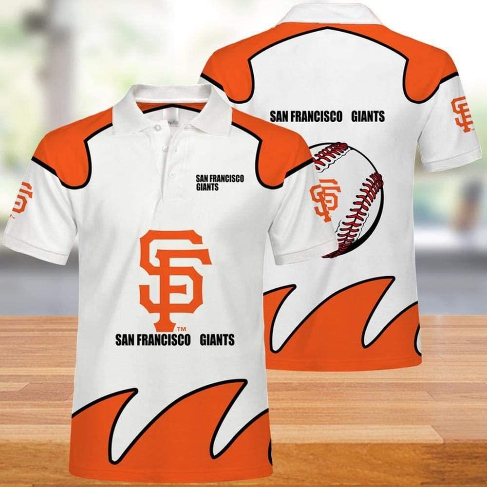 MLB San Francisco Giants Print Casual Summer 3D Polo Shirt