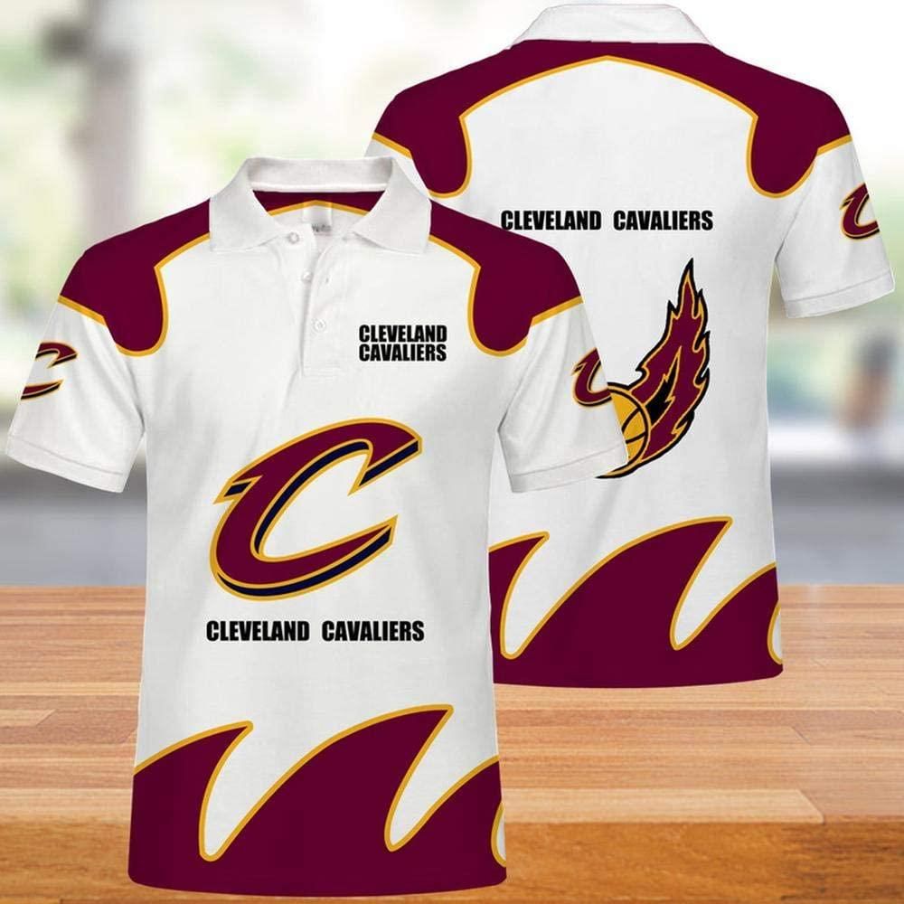 NBA Cleveland Cavaliers Print Casual Summer 3D Polo Shirt