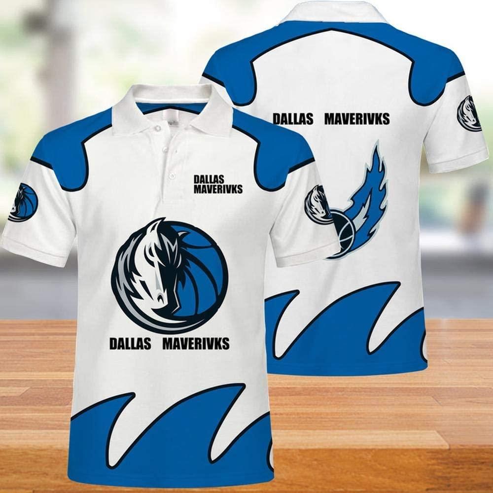 NBA Dallas Mavericks Print Casual Summer 3D Polo Shirt