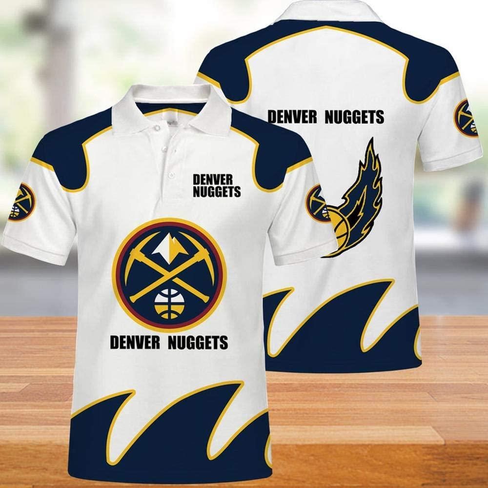 NBA Denver Nuggets Print Casual Summer Eachstep 3D polo shirt