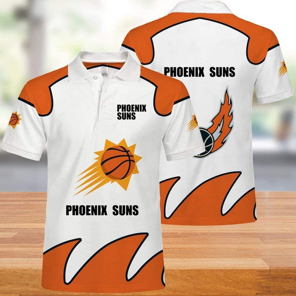 NBA Phoenix Suns Print Casual Summer 3D All Over Print Polo Shirt