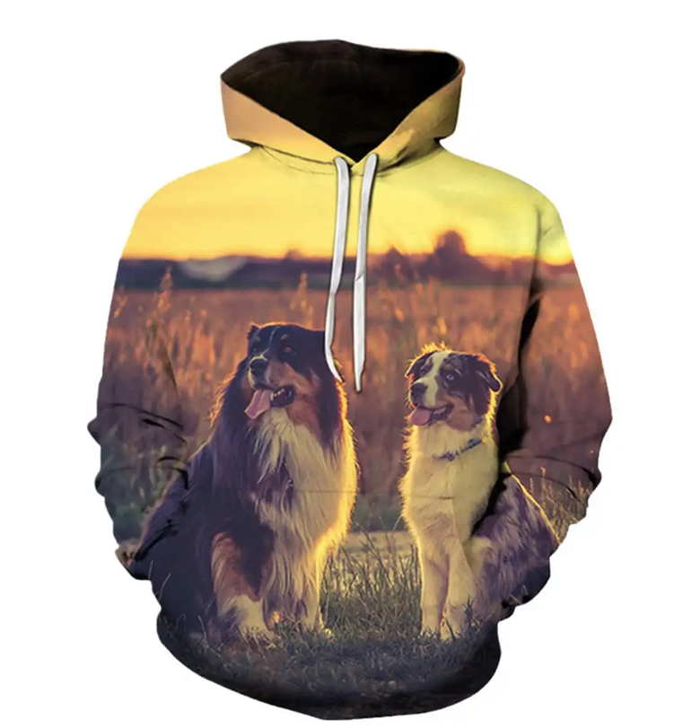 Novelty Animal Schnauzer Dog 3D Printing Hoodie Casual Hooded Jacket Funny Sweatshirt Jacket CBW-1008 S