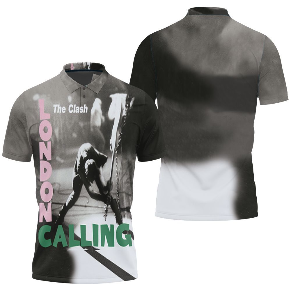 The Clash London Calling 3D All Over Print Polo Shirt