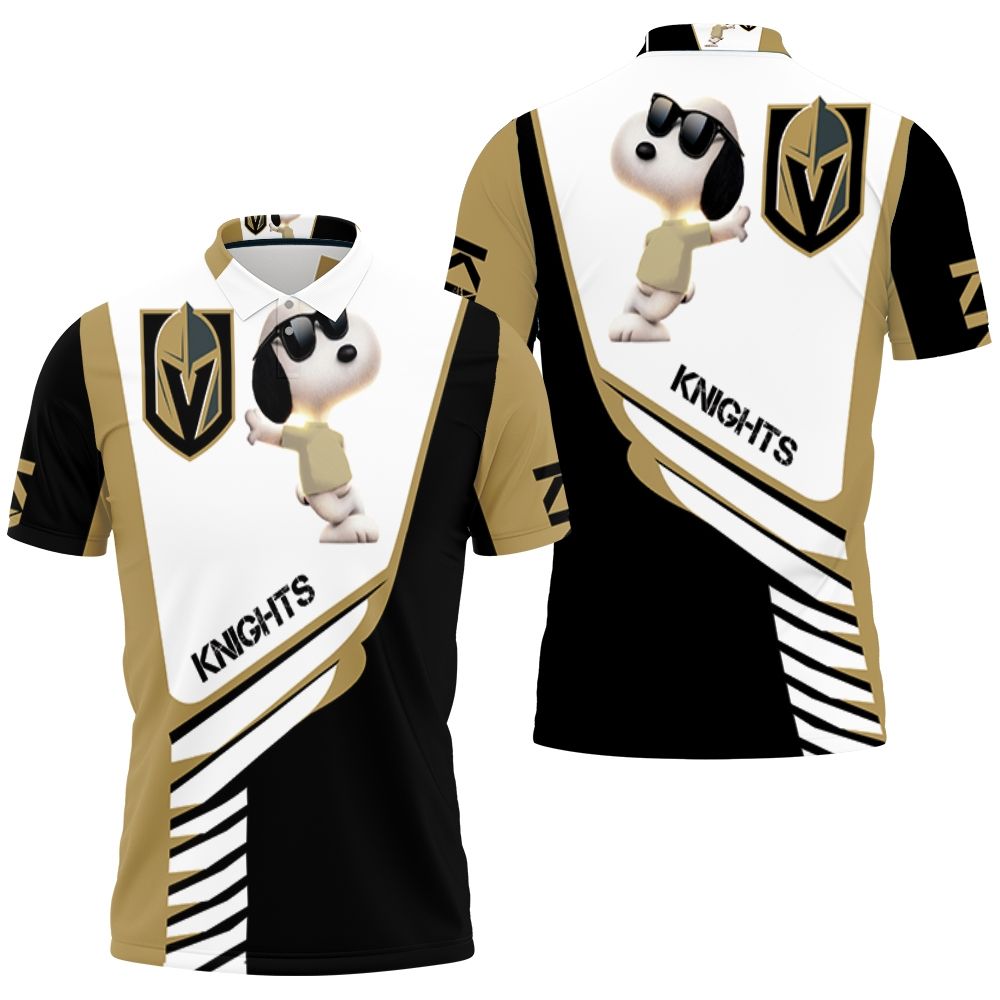 Vegas Golden Knights Snoopy For Fans 3D All Over Print Polo Shirt