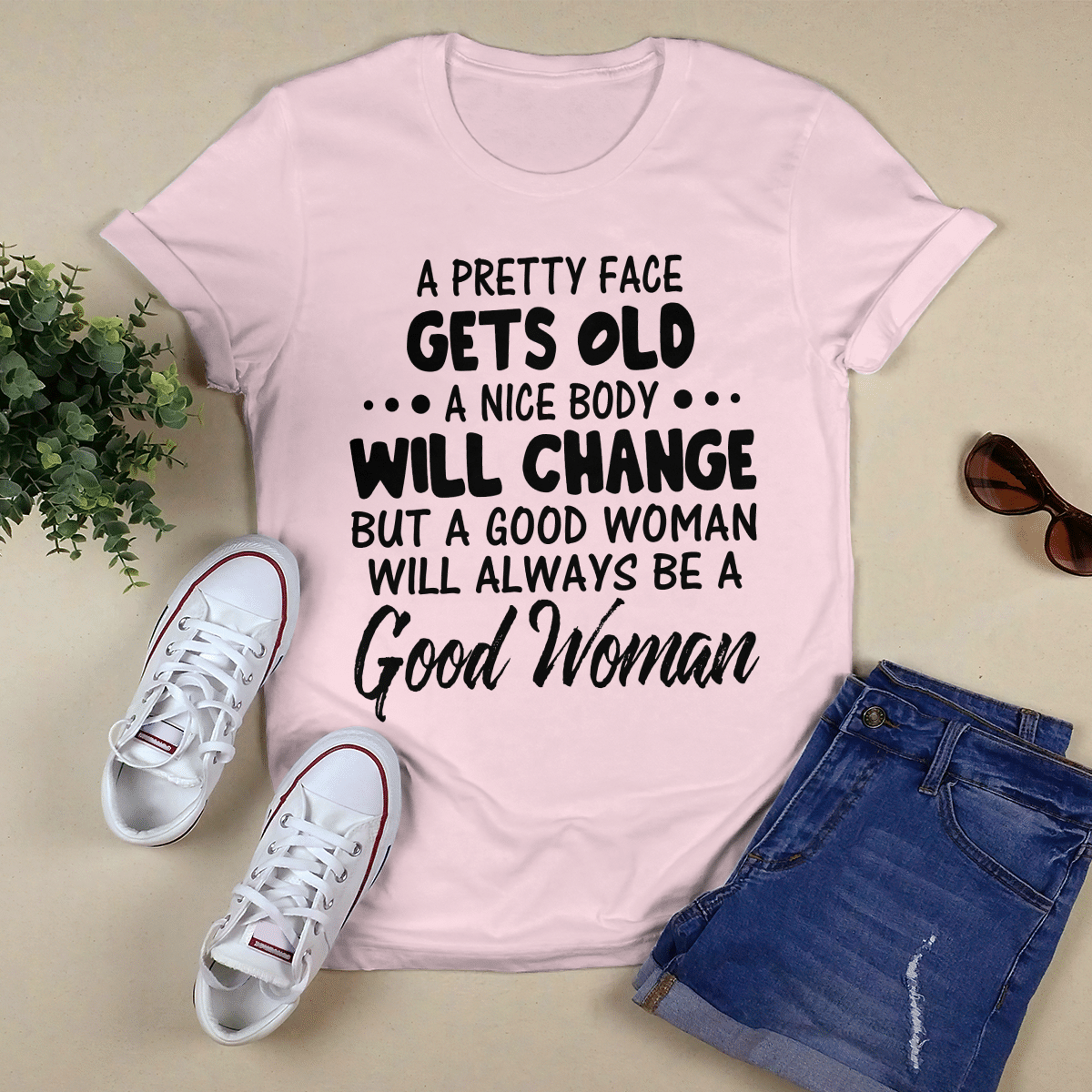 A Pretty Face Gets Old shirt
