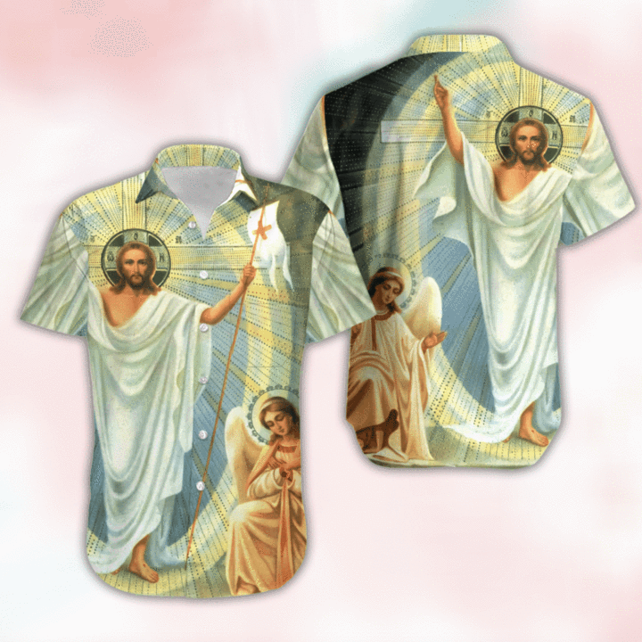Happy Easter Sunday Jesus Is Risen Christians Hawaiian Shirt