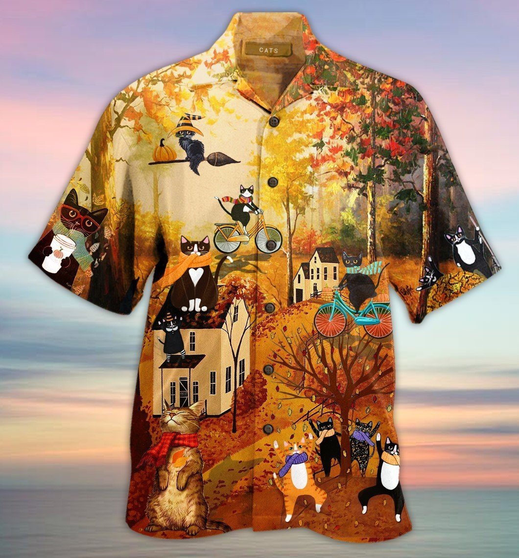 Happy Fall Y_All Cats Hawaiian Shirt