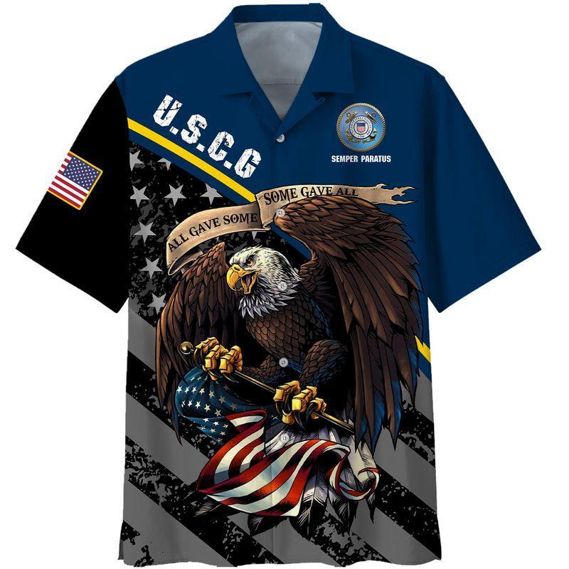 Happy Memorial Day Coast Guard Veteran Hawaiian Shirt