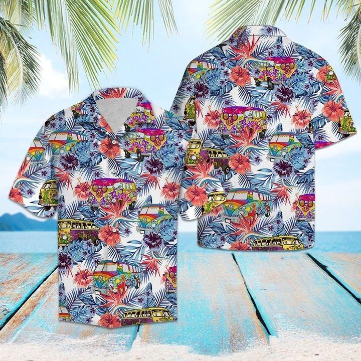 Hippie Bus Tropical Hawaiian Shirt