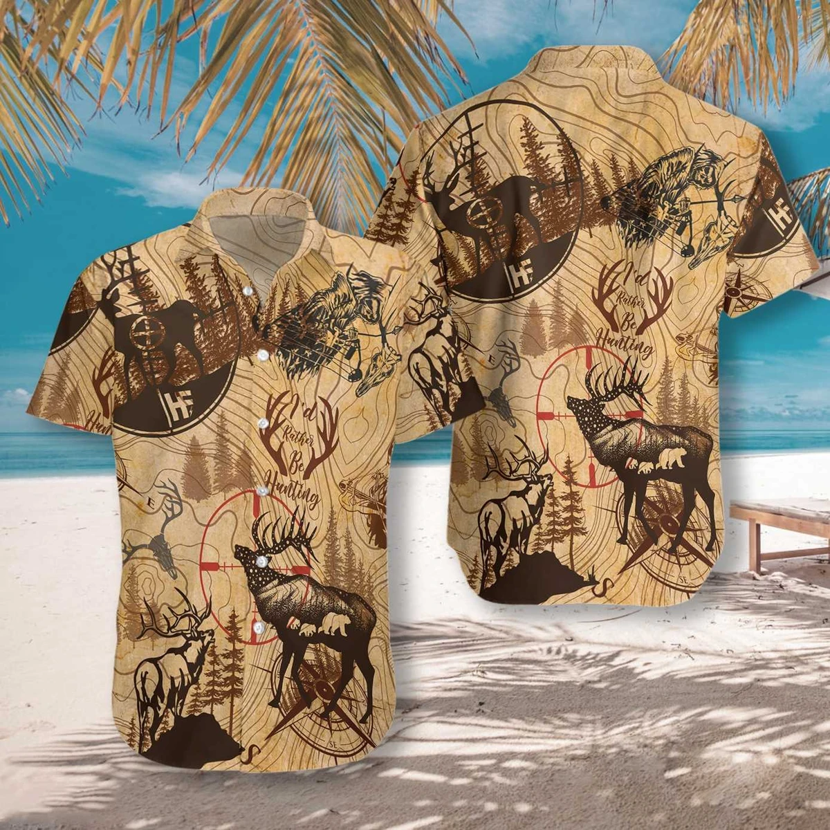 I_D Rather Be Hunting Hawaiian Shirt
