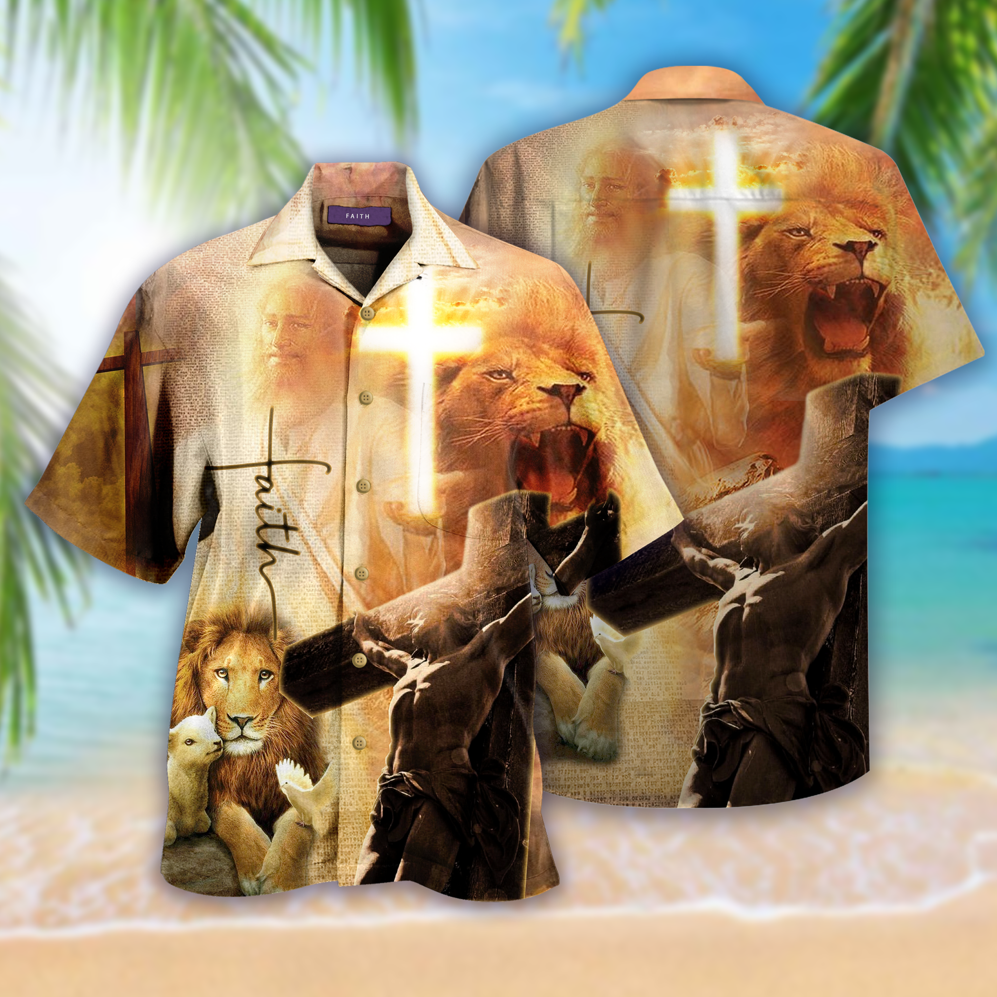 Jesus Faith Hope Love Hawaiian Shirt