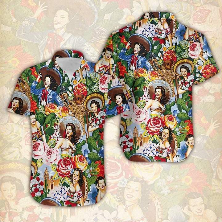 Mexican Girl Vintage _amp Retro Hawaiian Shirt