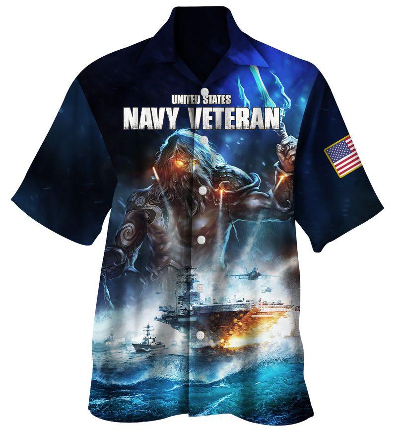 Navy Veteran Hawaiian Shirt