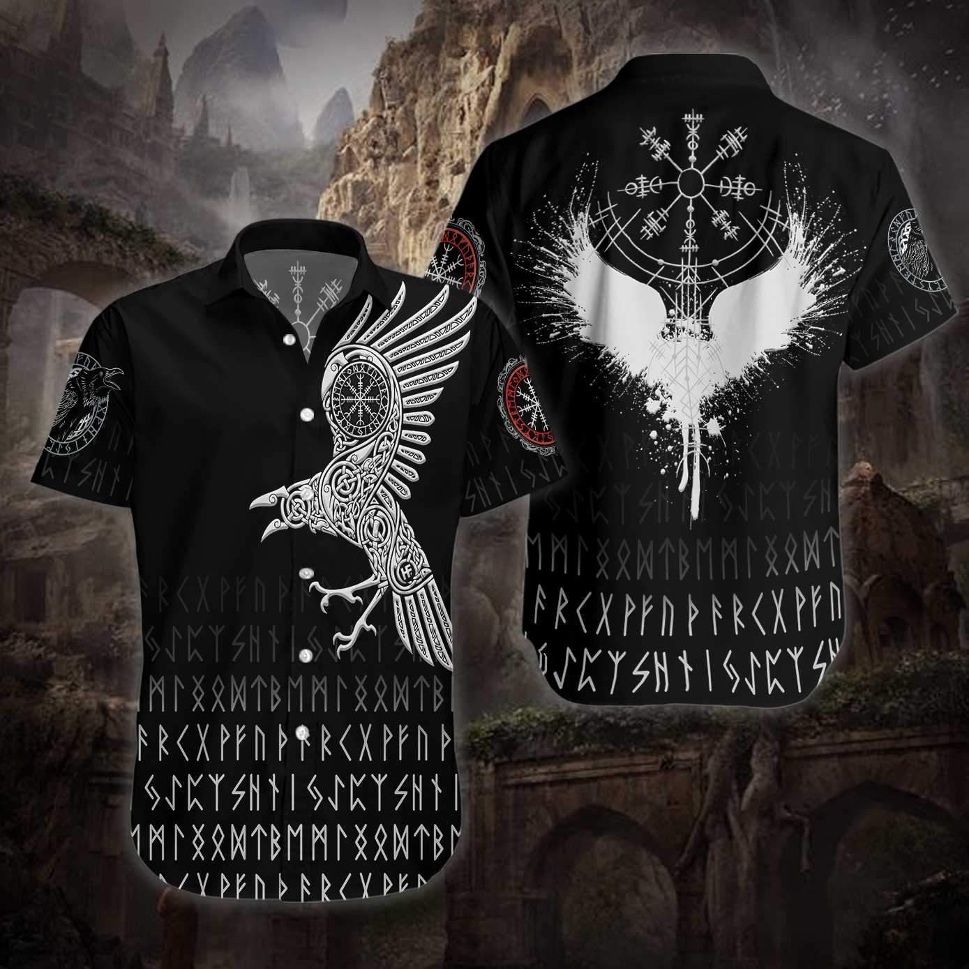 Norse Mythology The Raven Of Odin Hawaiian Shirt