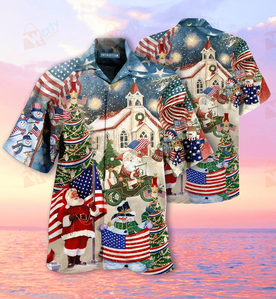 Patriotism American On Christmas Hawaiian Shirt