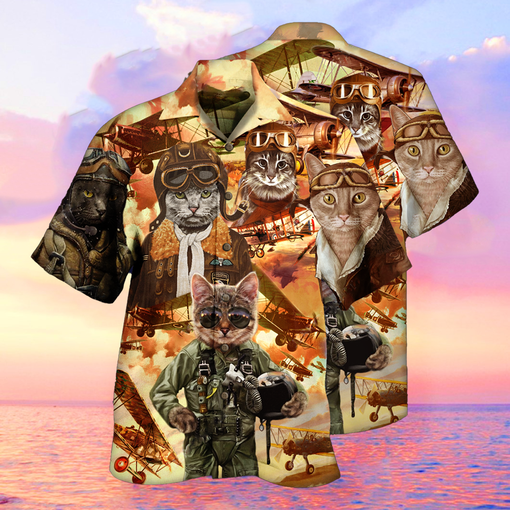 Pilot Cats Hawaiian Shirt