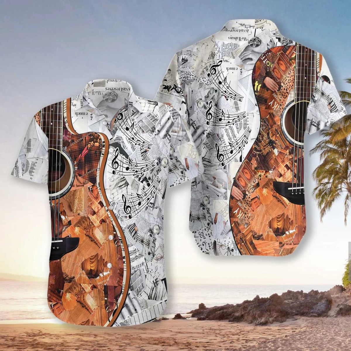 Play With Music Guitar Unisex Hawaiian Shirt