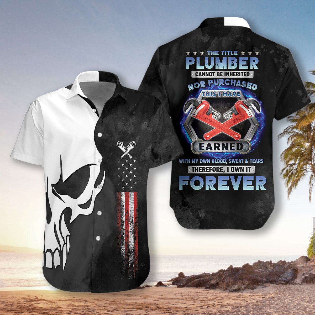 Plumber Proud Skull Hawaiian Shirt