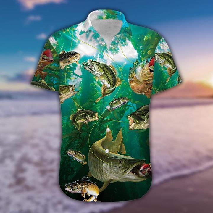 Proud Bass Fishing Angler Fisherman Hawaiian Shirt
