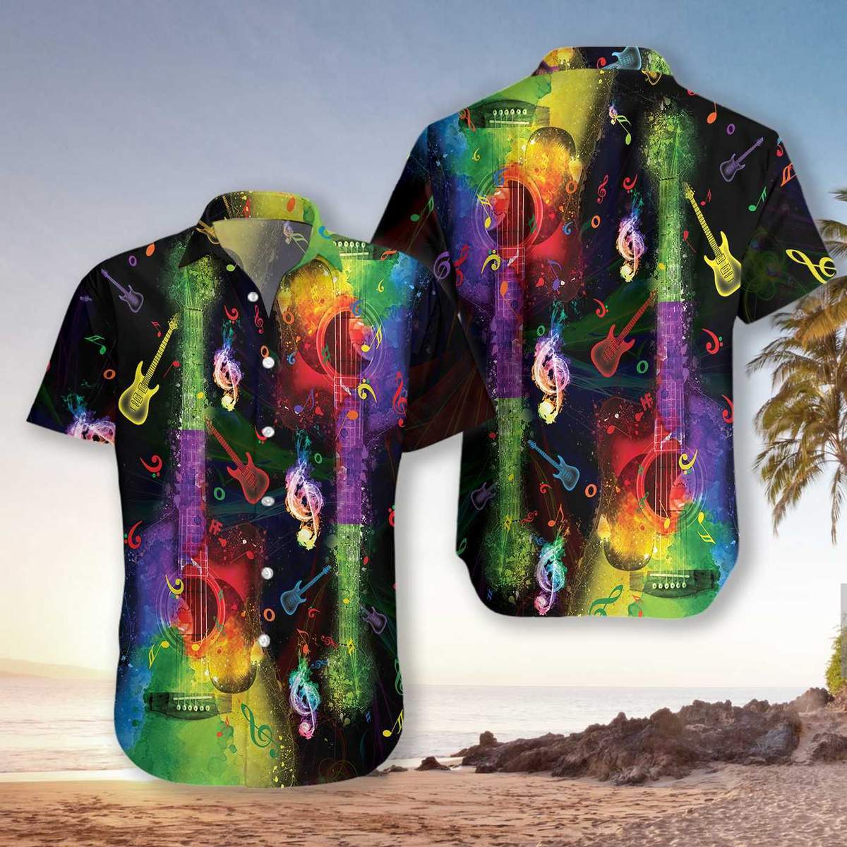 Rainbow Guitars Hawaiian Shirt