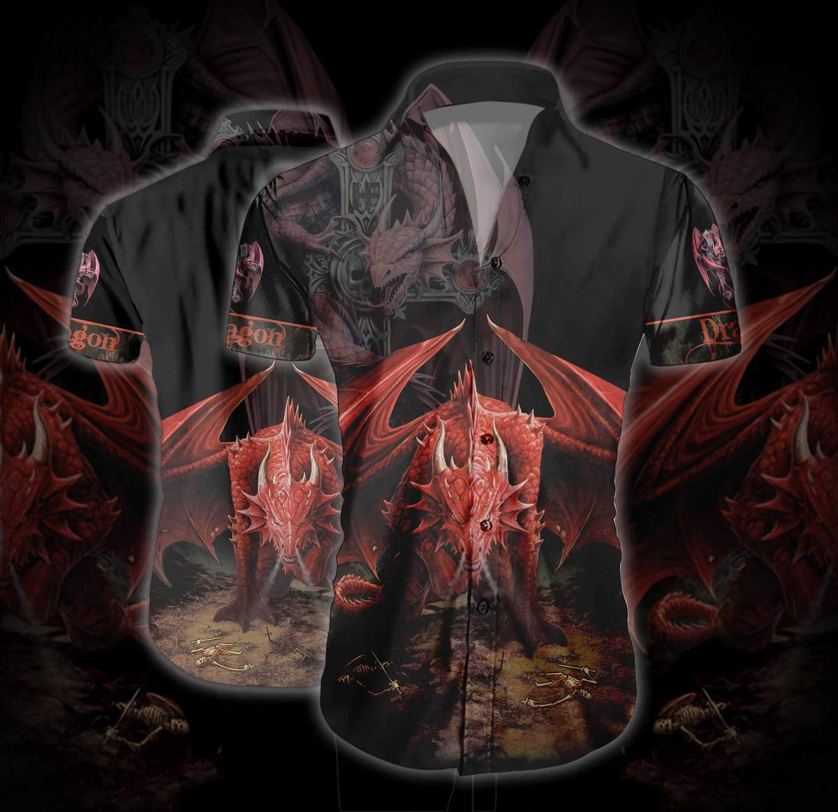 Red Dragon Hawaiian Shirt