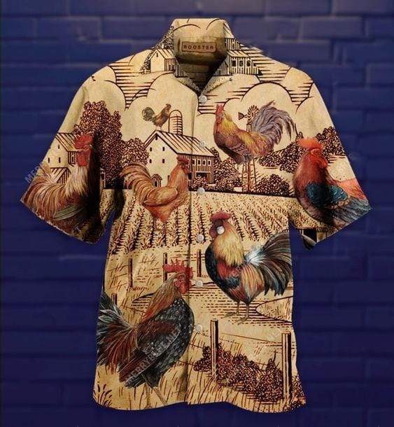 Rooster Vintage Hawaiian Shirt