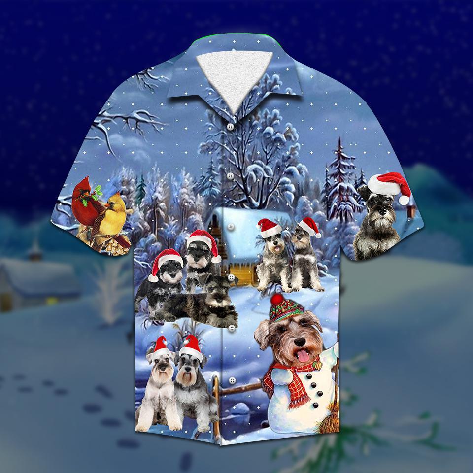 Schnauzer Christmas Hawaiian Shirt