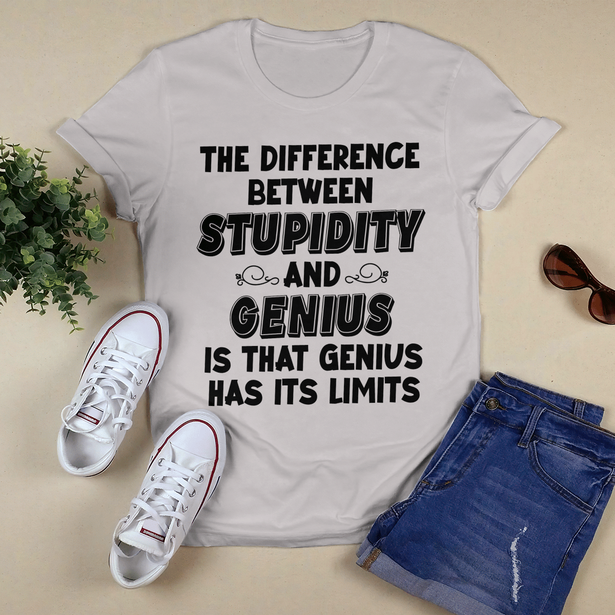 The Difference Between Stupidity And Genius shirt
