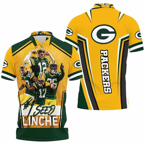Green Bay Packers 1 Seed Nfc North Division Champions Super Bowl 3D All Over Print Polo Shirt Green Bay Packers 1 Seed Nfc North Division Champions Super Bowl 3D All Over Print Polo Shirt