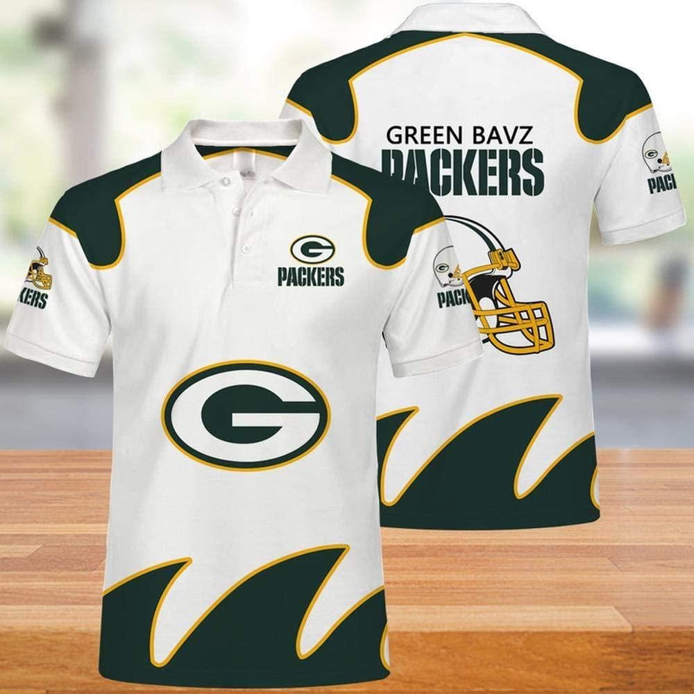 NFL Green Bay Packers Print Casual Summer 3D Polo Shirt