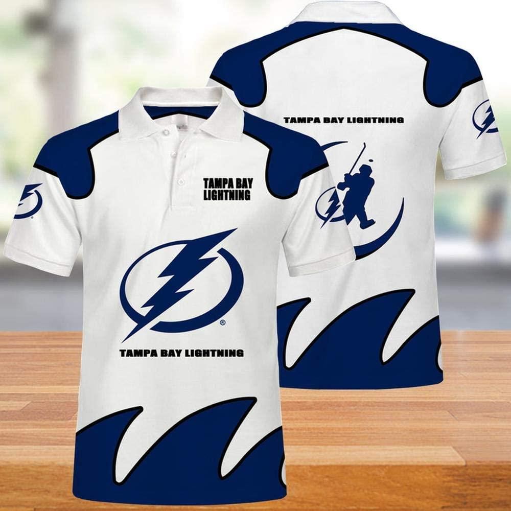 NHL Tampa Bay Lightning Print Casual Summer 3D Polo Shirt