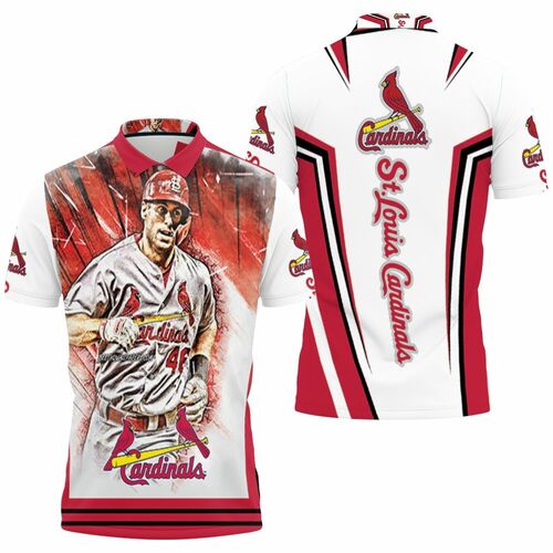 Paul Goldshmidt 46 St Louis Cardinals Red Background For Cardinals Fan 3D All Over Print Polo Shirt