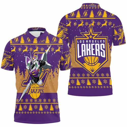 Robot Los Angeles Lakers Nba Western Conference 3D All Over Print Polo Shirt