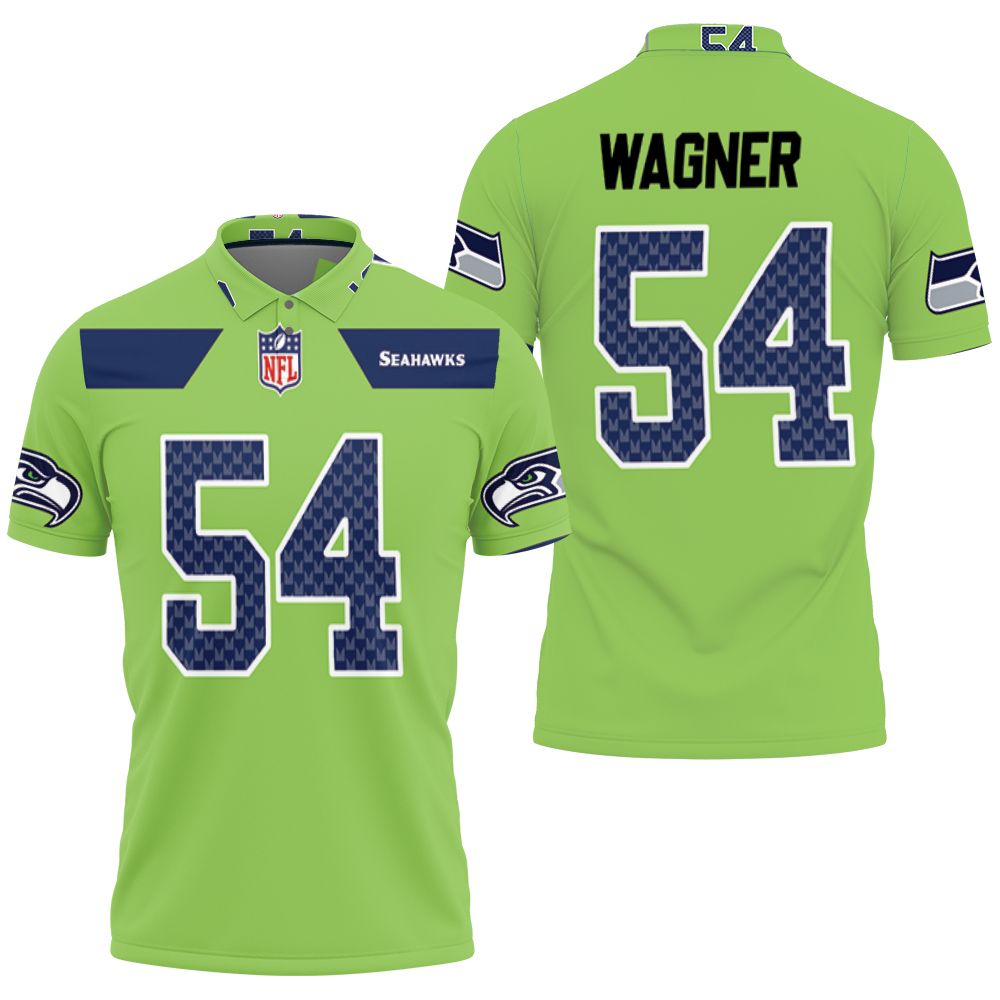 Seattle Seahawks Bobby Wagner #54 Nfl American Football Green Color Rush Legend Polo Shirt