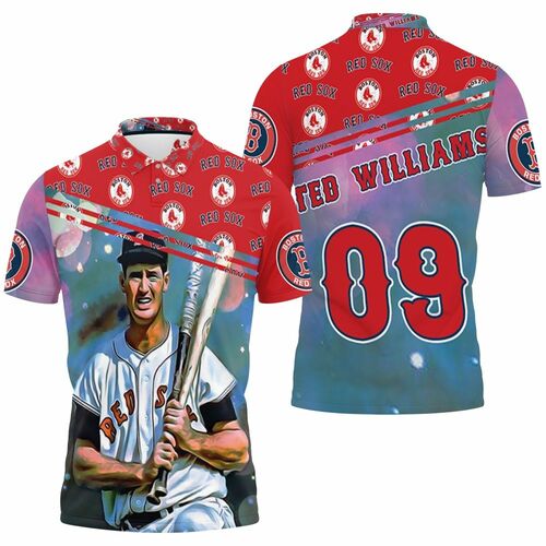 Ted Williams Boston Red Sox 09 3D All Over Print Polo Shirt