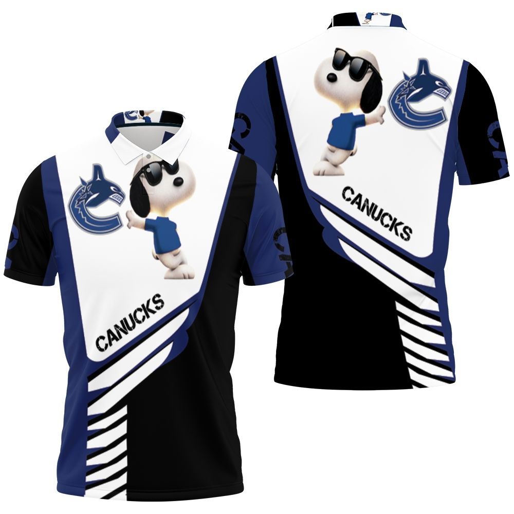 Vancouver Canucks Snoopy For Fans 3D All Over Print Polo Shirt