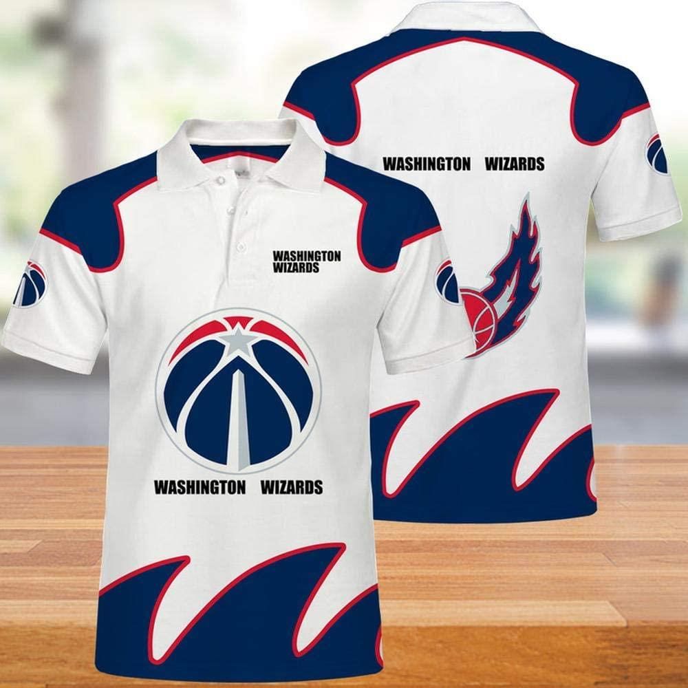 Washington Wizards Print Casual Summer 3D All Over Print Polo Shirt
